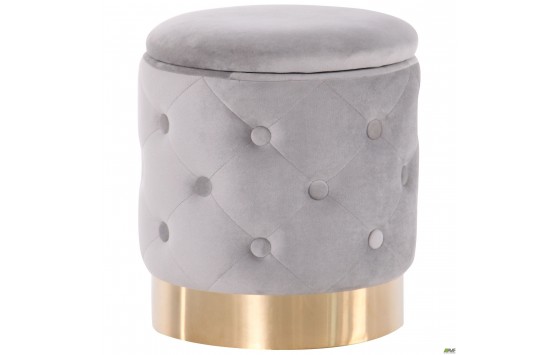 Пуф Little Janett Grey / Golden Chrom