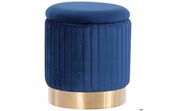 Пуф Monte Blue / Golden Chrom