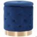 Пуф Janett Blue / Golden Chrom