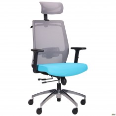Крісло Install Black, Alum, Grey/Light Blue