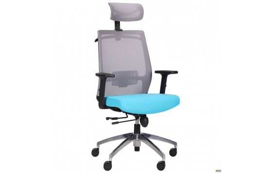 Крісло Install Black, Alum, Grey/Light Blue