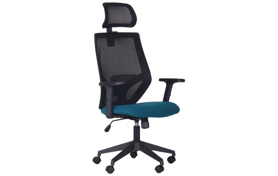 Крісло Lead Black HR сидіння SM 2328/спинка Сітка HY-100 чорна