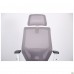 Крісло Lead White HR сидіння SM 2326/спинка Сітка HY-109 сіра