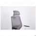 Крісло Lead White HR сидіння SM 2326/спинка Сітка HY-109 сіра