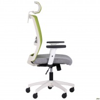Крісло Uran White HR сидіння Сідней-20/спинка Сітка SL-06 салатова