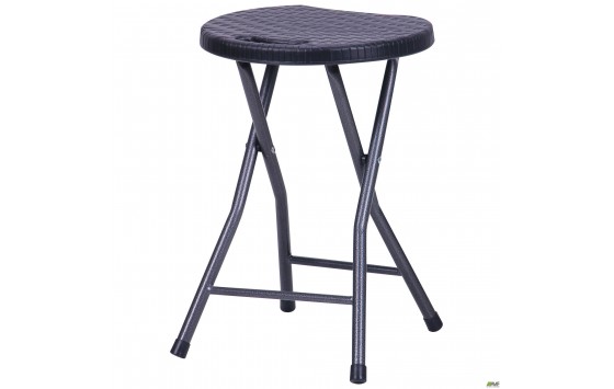 Табурет складаний Сеат пластик Rattan Black