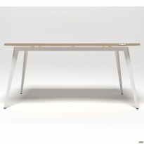 Стіл + USB Delta DL-106 (1590х800х750мм) Блеквуд Ячмінний / Каркас білий