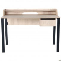 Стіл комп'ютерний Pluto Top SH (1200х600х750) Дуб Ендгрейн/Чорний графiт