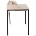 Стіл комп'ютерний Pluto Top SH (1200х600х750) Дуб Ендгрейн/Чорний графiт