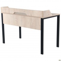 Стіл комп'ютерний Pluto Top SH (1200х600х750) Дуб Ендгрейн/Чорний графiт