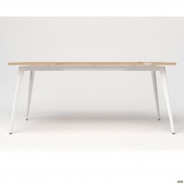 Стіл + USB Delta DL-107 (1790х900х750мм) Блеквуд Ячмінний / Каркас білий