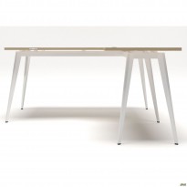 Робоче місце Delta DL-102 (1590х1600х750мм) Блеквуд Ячмінний / Каркас білий