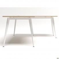 Робоче місце Delta DL-102 (1590х1600х750мм) Блеквуд Ячмінний / Каркас білий