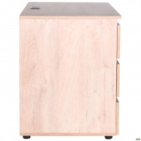 Стіл комп'ютерний Pluto ST L (1380х600х750) Дуб Ендгрейн/Чорний графiт