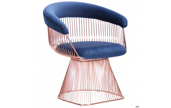 Крісло Roller, rose gold, royal blue