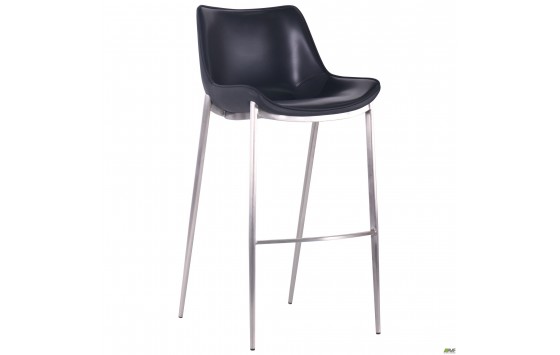 Барний стілець Blanc black leather