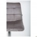 Стул барный Damask ткань бархатная цвет серый
