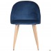 Стілець обідній Sherry beech / blue velvet