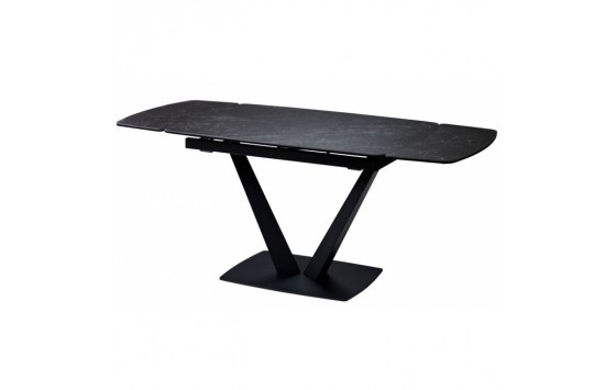 Elvi Black Marble стол керамический 120-180 см чёрный (115286)