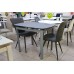 Стол кухонный раскладной стеклянный серый сатин DAOSUN DT 8109