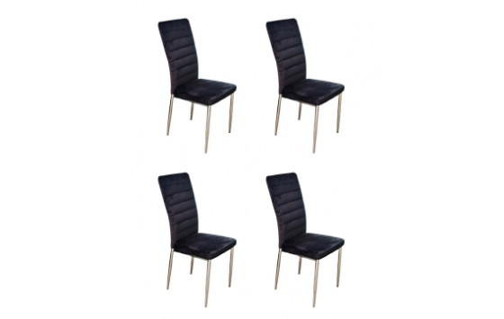 Комплект стільців DAOSUN DC 201G чорний 4 шт